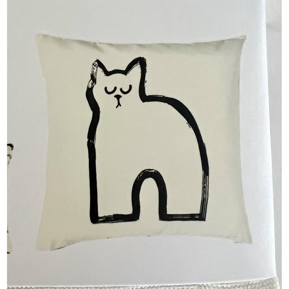 IKEA Tallspinnare 20x20" Kitty Cat Accent Pillow Cushion Cover Hannah Wilcox